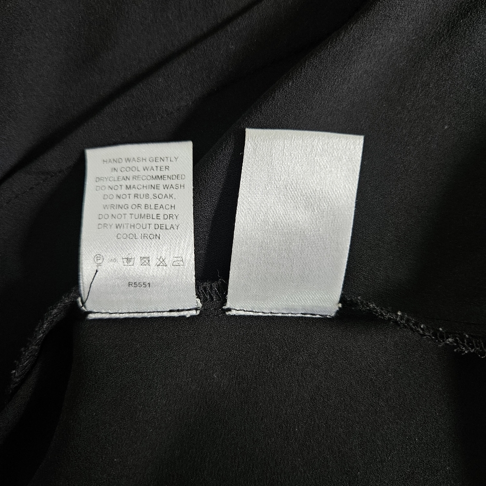 CUE | black women's blouse | Size 8 - Picture 7 of 8